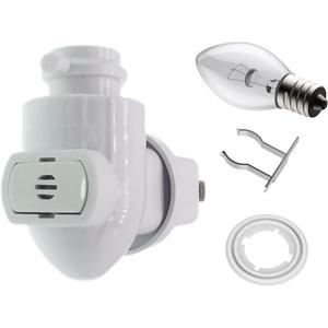 Auto On Sensor Plug in Night Light Module,Wall Light Plug with Light Sensitive On/Off Switch,Rotating E12 Base Night Light Socket for Making Your Own DIY Decorative Night Lights