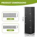 6 Packs Raised Beds Corner Brackets 11 in Metal L Brackets for with Screws Black Angle Corner Bracket Connectors 11" x 3" x 3" for Wood Flower Box Angle Brace Black