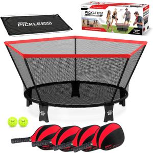 GoSports Pickle 360 Game Set Pickleball Without a Court Outdoor Lawn, Beach, and Backyard Paddle Ball Game