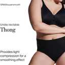 SPANX SPANXsupersmooth Undie-tectable Thong - Comfortable Core Control - Invisible Shapewear - Women No Show Thong Underwear (Black)