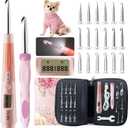 knitly Light Up Crochet Hooks Set with Digital Counter,18 Size Counting Crochet Hook with 2.014.0 mm Interchangeable Hooks,Ergonomic Crochet Kit&Gift for Arthritic Hands (Coral pink)