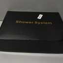 JOYWELL Shower Faucet Brushed Gold Shower System 8 Inches Rain Shower and Handheld Shower Combo,2-Function Pressure Balance Shower Fixtures,Included Shower Trim Kit