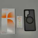 TORRAS Magnetic Shockproof for Samsung Galaxy S25 Ultra Case, Fit for MagSafe, 4X Military Grade Protection, Translucent Slim Case for Samsung S25 Ultra Case Anti-Fingerprint Anti-Scratch, Black