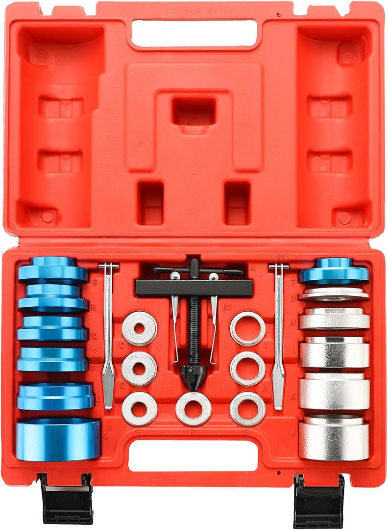 NYXOVA Crank Bearing Camshaft Oil Seal Installer and Remover Set, Crankshaft Camshaft Oil Seal Removal Installation Puller Tool, 21pcs Crank Bearing Camshaft Seal, Crank Seal, Crankshaft Seal Kit