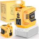 Real 200W Power Inverter Compatible with Dewalt 20V, VoLtTech Battery Inverter 20V to 110V-120V, Phone Charger USB Charger Adapter Power Adapter with 2 USB Ports & 1 Type-C & 1 AC Outlet (No Battery)
