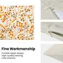 BETGINY Burnt Orange Fall Pillow Covers 16x16 Inch 2 Pcs, Colorful Leaves Decorative Throw Pillows, Plant Flower Floral Autumn Seasonal Outdoor Decor Pillowcase Linen Cushion Cover for Couch Sofa