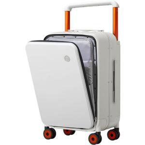 mixi Carry On Luggage Wide Handle Luxury Design Rolling Travel Suitcase PC Hardside with Aluminum Frame Hollow Spinner Wheels, with Cover, 20 inch, Smoke White mixi Carry On Luggage Wide Handle Luxury Design Rolling Travel Suitcase PC Hardside with Aluminum Frame Hollow Spinner Wheels, with Cover, 20 inch, Smoke White