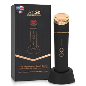 GLO24K Red Light Beauty Device for Face & Neck  3-in-1 Facial and Neck Massager with Triple LED & Advanced Vibration Technology GLO24K Red Light Beauty Device for Face & Neck  3-in-1 Facial and Neck Massager with Triple LED & Advanced Vibration Technology