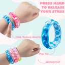 JOYIN 28 Packs Valentine's Day Gift Cards with Pop Fidget Bracelet, Pop Bubble Fidget Toy, Bracelet Wristband Stress Relief Finger Press Toy for Kids Valentine's Classroom Exchange Prizes Party Favors