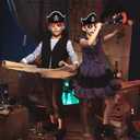 36pcs Pirate Accessories, Pirates Cosplay Pirate Eye Mask Hat Knife Swords Costume for Dressing Ball Cosplay Theatre