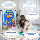 Milk & Think Kids Toddler Play Panel, Role Play Toy, Montessori Inspired Play Panel, Quick Door Hang with Suction Cups, Set of 2 - Enter and Exit - (Car Wash)