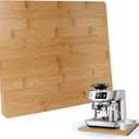 Bamboo Sliding Appliance Tray,Coffee Maker Slider Tray with Rubber Wheels, Countertop Pull Out Organizer for Coffee Machines,Air Fryers and Other (Natural, Medium-Wide(13W x 10.5L))