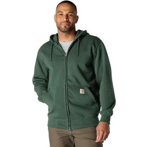 Carhartt Men's Rain Defender Loose Fit Heavyweight Full-Zip Sweatshirt, Forestry Green, Small