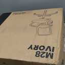 NEO Chair Office Desk Ergonomic Mesh Computer Chair with Lumbar Support Adjustable Height Swivel Rolling Wheels Comfy Mid Back Task Chair for Home Bedroom Vanity Study (Ivory)