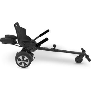Hover-1 Falcon-1 Buggy Attachment | Turbo LED Lights, Compatible with All 6.5" & 8" Hoverboards, Hand-Operated Rear Wheel Control, Adjustable Frame, Easy Install (Black)