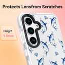 ChiCsFleur for Samsung Galaxy S23 Ultra Case, TPU Phone case with Camera Protection for Women Girls Teens - Blue Whale Shark Artsy Cartoon Pattern Shell Bubble Ocean Gift Kawaii Aesthetic Unique