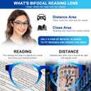 AQWANO Bifocal Reading Glasses for Men Blue Light Blocking Computer Bifocal Readers Women Stylish Ultra-Thin Frames Designer Lightweight Comfort, 3 PACK 2.5
