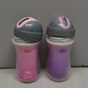 Chicco Flip-Top Straw Cup 9oz | Insulated Toddler Sippy Cup with Soft Silicone Straw | No-Spill Valve | Easy-Clean | BPA-Free | 2pk | For Ages 12+ Months | Dream Pink/Purple