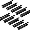 10 Pack Self-Stick Push Pull Helper ABS Plastic Wardrobe Handle Instant Cabinet Drawer Furniture Handles (Black)