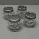 4 oz/120 ml Clear Glass Storage Canister with Airtight Lid, 4 Pack Small Cute Decorative Mason Container Jar for Salad, Overnight Oats, Snacks, Yogurt, Cereal, Fruit, Spice, Sugar, Coffee