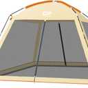 CAMPROS CP Screen House 10 x 10 Ft Screened Mesh Net Wall Canopy Tent Screen Shelter Gazebos for Patios Outdoor Camping Activities - Beige