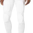 Sports Unlimited Elite Flex Integrated Adult Football Pants, Men's Football Pants with Pads (Large, White)