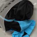 Bikewa Men's Bike Shorts 3D Padded Cycling Road Biking Mountain Riding Biker Bicycle UPF 50+ Cycle Shorts Zipper Pockets (Large, Black/Sky Blue)