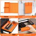 SARTNP Griddle Mat Grill Accessories for Blackstone, Griddle Accessories Silicone Spatula Mat with Drip Pad, for Outdoor Grill Kitchen Counter (Orange)