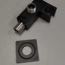 All Metal Handheld Shower Head Holder- Matte Black - Adjustable Shower Wand Holder with Shower Hose Connector- Hand Held Shower Head Holder Bracket - Shower Hose Holder