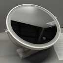 ROLOVE 13 Inch Vanity Mirror with Lights, Round Make Up Mirror with Lighting, LED Mirror Makeup Mirror with Lights for Bedroom Tabletop, Smart Touch Control, 360° Rotation (White)