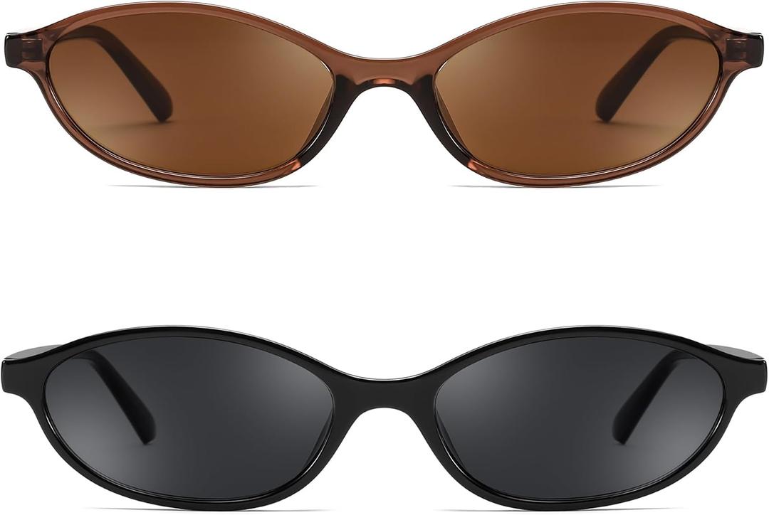 FEISEDY Retro Oval Cat Eye Sunglasses for Women 90s Narrow Lightweight Shades Y2k Trendy Sunnies B0257 FEISEDY Retro Oval Cat Eye Sunglasses for Women 90s Narrow Lightweight Shades Y2k Trendy Sunnies B0257