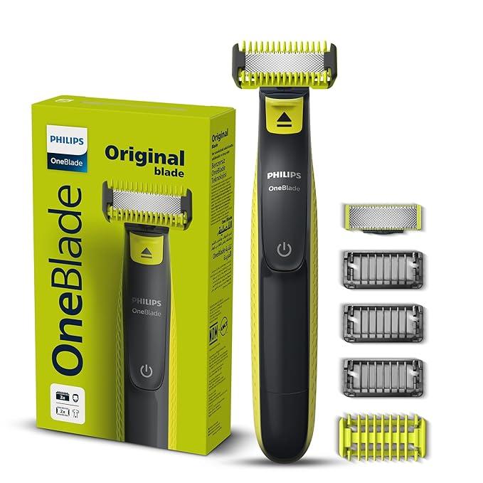 Philips OneBlade Turbo2X Face & Body Trim, Edge, Shave | Perfected for Skin Comfort | Dual Protech Tech | Suits all skin types & beard thickness, Wet & Dry Use | Electric Trimmer for Face and Private Parts QP 2824/10