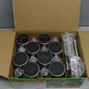 SOLPEX Hanging Solar Lights Outdoor, 8 Pack Decorative Cracked Glass Ball Light, Solar Powered Waterproof Globe Lighting, Hanging Globe Solar Lights for Garden, Yard, Patio, Lawn, Flower Bed (Warm White)