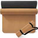Premium Cork Yoga Mat 1/4 & 2/5 Inch Thick 72 x 26 in, Thick Cork and TPE Non Slip Yoga Mats for Women Men, Sweat Proof Eco-friendly, Great for Hot Yoga & Workouts