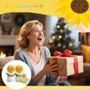 Crochet Flower Employee Appreciation Gifts for Women 2-Pack Crochet Sunflower with Card,Crochet Sunflower Thank You Gifts for for Best Friend,Coworker,Birthday, Christmas,Appreciation Gift