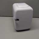 CROWNFUL Mini Fridge, 4 Liter/6 Can Portable Cooler and Warmer Personal Refrigerator for Skin Care, Cosmetics, Beverage, Food,Great for Bedroom, Office, Car, Dorm, ETL Listed (White)