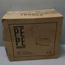 PEPE Mobility - Raised Toilet Seat for Seniors 6 inch (Fits Round and Elongated up to 15"), Lid, Handicap Riser