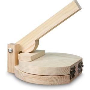 6 Inch Mini Wooden Tortilla Press for Small Portions, Perfect for Dieters, Homemade Corn & Flour Tortillas, Burritos and Wraps, Ideal for Breakfast, Lunch, or Healthy Snacks (Round)