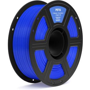 ELEGOO PETG Filament 1.75mm Blue 1KG, 3D Printer Filament Dimensional Accuracy +/- 0.02 mm, 1kg Spool(2.2lbs) Fits for Most FDM 3D Printers
