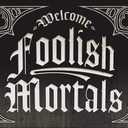 5 x Tin Sign For Metal Signs Welcome Foolish Mortals, Halloween Sign for Indoor Laundry Room Farm Bar Home Wall Decor 8" x 12"