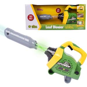 John Deere Leaf Blower Toy for Kids Pretend Construction Tool with Lights and Sounds | Blows Real Air