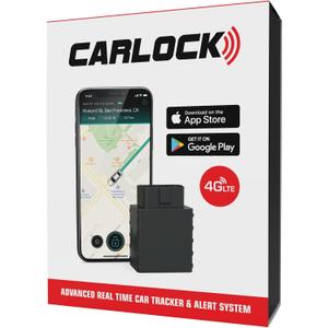 CARLOCK Anti Theft Car Device - Real Time 4G Car Tracker & Car Alarm System. Comes with Device & Phone App. Tracks Your Car in Real Time & Notifies You Immediately of Suspicious Behavior. OBD Plug & Play