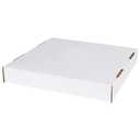 Box USA 40 or 50 Gallon Corrugated Cardboard Trash Can and Recycling Bin Lids (10-Pack) 18"L x 18"W x 3"H, White, Reusable and Disposable Garbage Lid for Parties and Outdoor Events