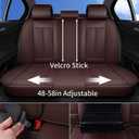 Coverado Car Seat Covers Full Set, Seat Covers for Cars, Car Seat Covers Front Seats and Back, Brown Car Seat Protector Waterproof, Nappa Leather Car Seat Cushion Fit for Most Cars