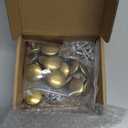 20 Pack Brass Round Antique Brass Kitchen Cabinet Knobs Cupboard Door Knobs Drawer Handle Pulls Dresser Knobs with 21 Pcs Screws for Bathroom Drawer Door Hardware