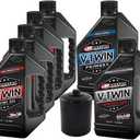 MaximaHiflofiltro VTTOCK14 Complete Engine Oil Change Kit for V-Twin Full Synthetic Harley Davidson Twin Cam, 6 Quart
