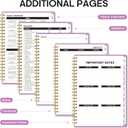 2026 Planner, Weekly and Monthly Calender Planner, Jan 2026 to Dec 2026, Hardcover 2026 Calendar Book with Tabs & Inner Pocket, Office Home School Supplies for Women & Men - A4 (8.5" x 11"), Boho Purple