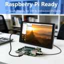 Small Monitor Touchscreen 7 Inch HD 1280x800 Type C HDMI Ports Mini Portable Monitor IPS LED Display for PC Laptop Ras Pi, Built-in Speakers
