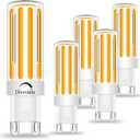 G9 LED Bulb Dimmable 8W, 60-80 Watt T4 G9 Halogen Equivalent, 2700K Soft Warm White, Ceramic G9 Bi Pin Base, 120V 800LM for Chandelier Ceiling Pendant Lighting(5 PCS)
