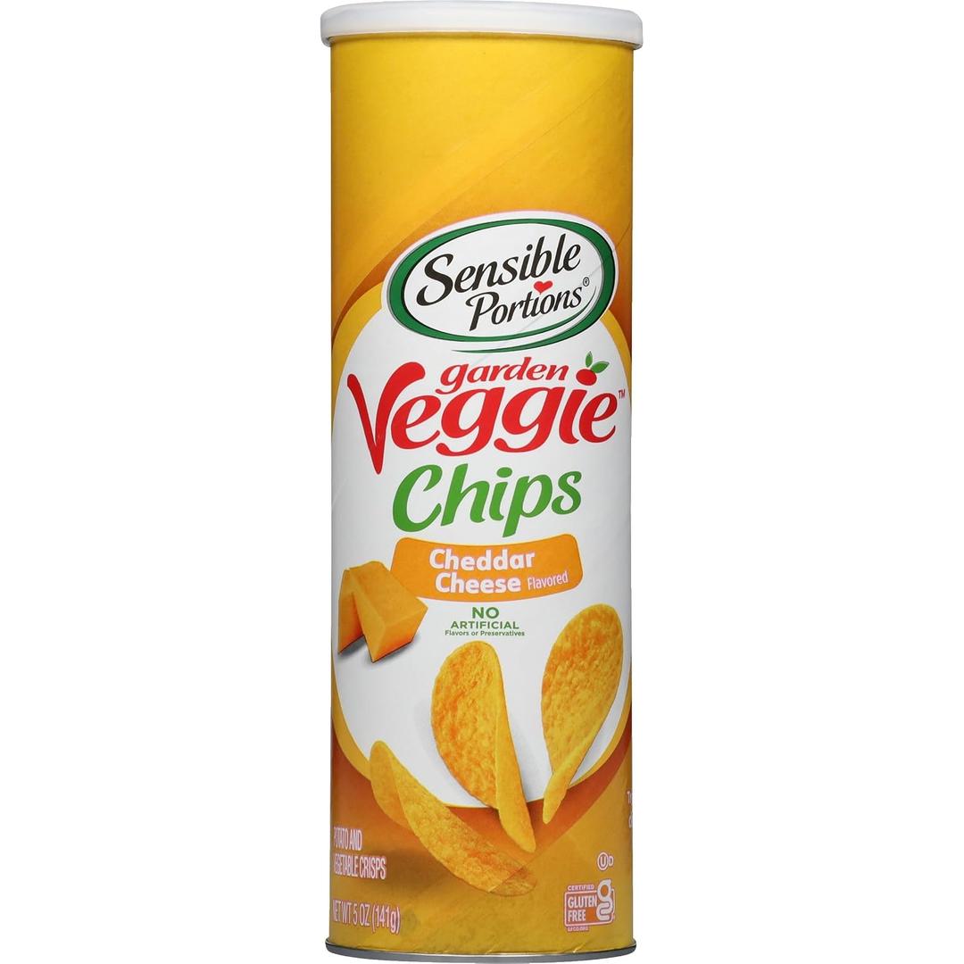 Sensible Portions Stacked Garden Veggie Chips, Cheddar Cheese, 5 oz (EXP 08/03/26)